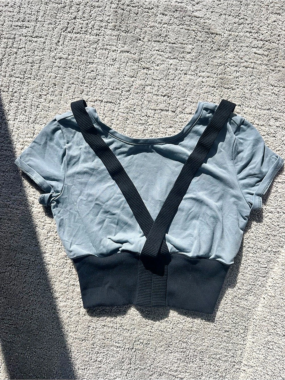 Alo Athletic Crop Top in Blue & Black Size XS